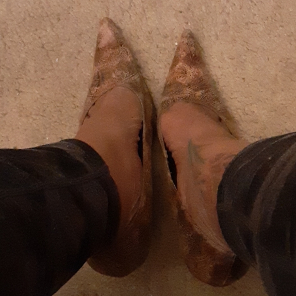 MODA spana sz 8 heels print embossed